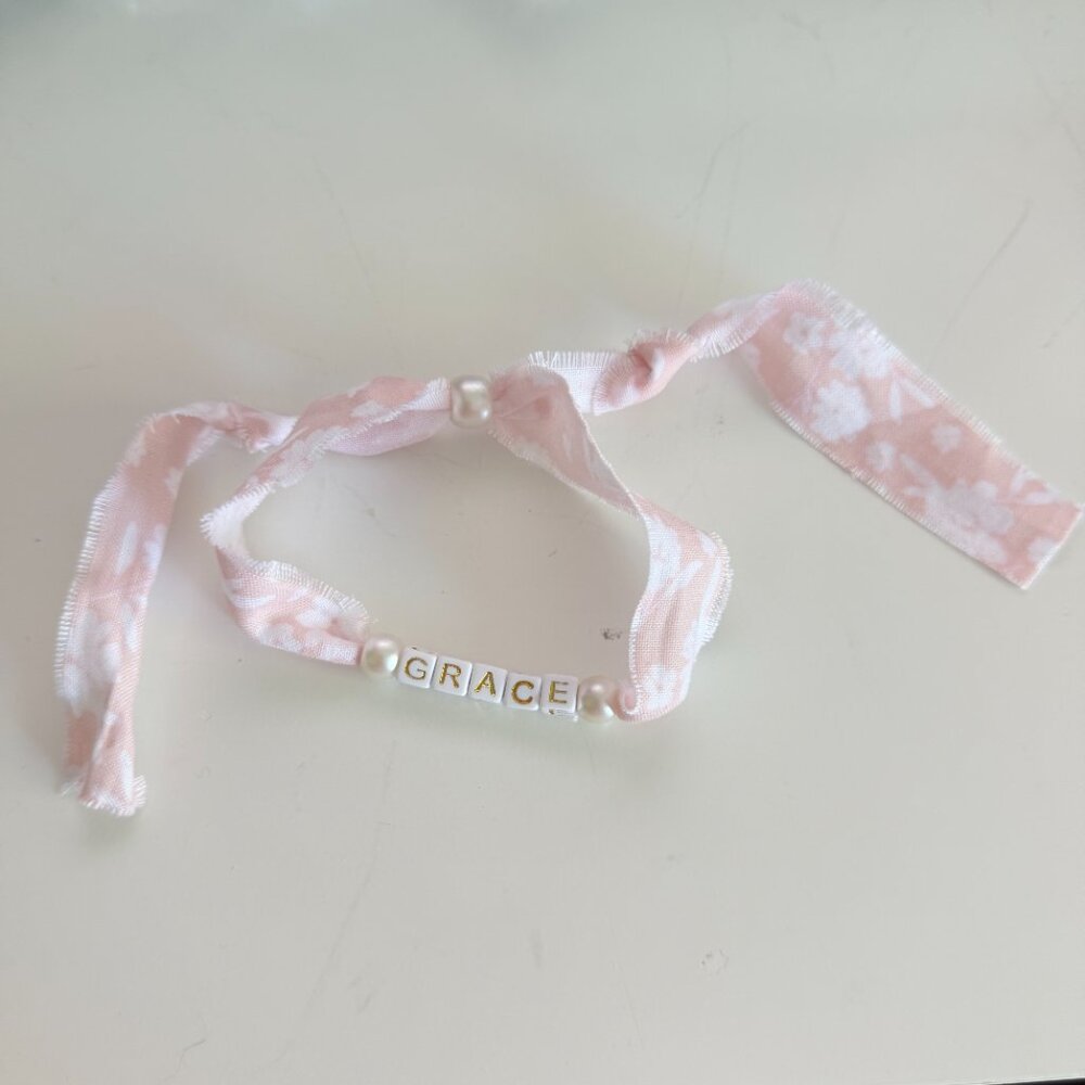 Fabric Bracelet GRACE Floral Handmade Jewelry Bespoke